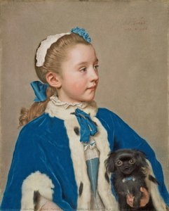 Ritratto Di Maria Frederike Van Reede-athlone All'età Di Sette Anni — Jean-étienne Liotard