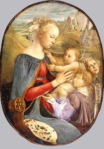 María Y Niño Con Dos Ángeles — Sandro Botticelli