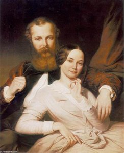 Composer Mihály Mosonyi And His Wife — Henrik Weber