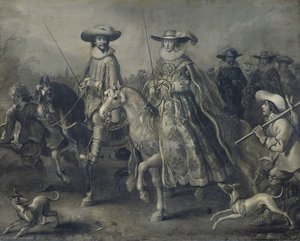 Frederick V, King Of Bohemia, And His Wife Elizabeth Stuart — Adriaen Van De Venne