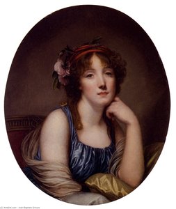 Portrait Of A Young Woman, Said To Be The Artist's Daughter — Jean-baptiste Greuze
