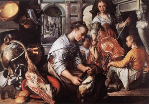 Kristus V Domu Marii Terezy A Marie Magdaleny — Joachim Beuckelaer