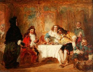 Mme Jourdain Discovers Her Husband At The Dinner Which He Gave To The Marquise And Count Dorante — William Powell Frith