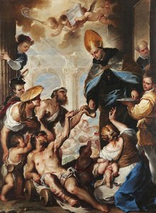 Las Limosnas De San Tomás De Villanueva — Luca Giordano