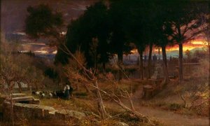 Florence, Evening — Albert Goodwin