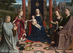 La Vergine Maria E Il Bambino Con Santi — Gerard David