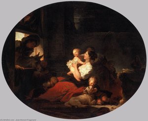 La Famille Heureuse — Jean-honoré Fragonard