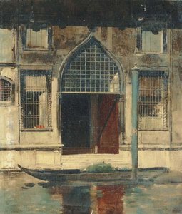 A Gondola Before A Venetian Palazzo