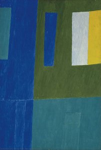 Blue And Green Facade — Alfredo Volpi