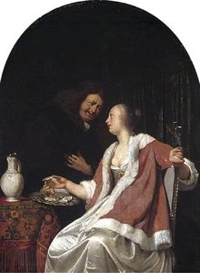 Dutch Courtship (also Known As The Oyster Meal) — Frans Van Mieris