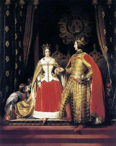 Henry Queen Victoria And Prince Albert At The Bal Costume Of May — Sir Edwin Henry Landseer