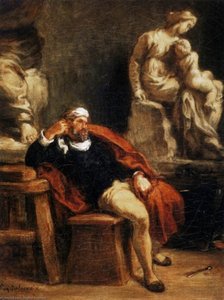 Michelangelo In Seinem Atelier — Eugène Delacroix