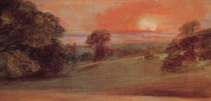 Evening Landscape At East Bergholt — John Constable