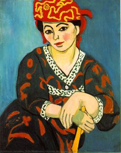 De Rode Madras Hoofdband (mme Matisse - Madras Rouge) — Henri Matisse