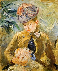 Girl With A Dog — Berthe Morisot