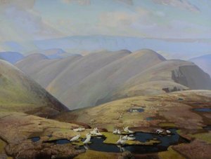 Cross Fell From Calf, Sedbergh Fells, Cumbria — Delmar Harmood Banner