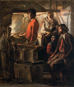 Blacksmith At His Forge — Antoine Le Nain