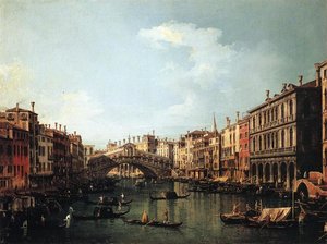 Rialtobrücke Von Süden — Giovanni Antonio Canaletto