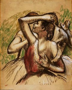 Tri Tanečníčky, Jedna S Tmavozelenou Páskou — Hilaire-germain-edgar Degas