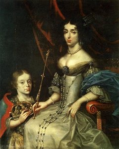 Portrait Of Marie Casimire Sobieska With Her Son Jakub Ludwik. — Daniel Ii Schultz