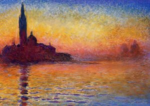 San Giorgio Maggiore Při Západu Slunce — Claude Monet
