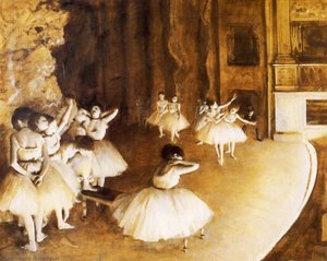 Η Έρευνα Μπαλέτου Στη Σκηνή — Hilaire-germain-edgar Degas