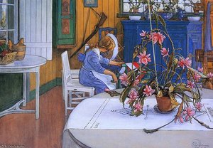 Interior With A Cactus — Carl Larsson
