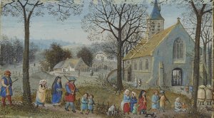 Villagers On Their Way To Church — Simon Bening