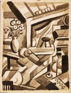 Abstract Flowers in Left