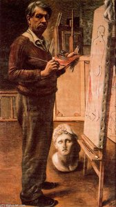 Selvportrett I Et Atelier Fra Paris — Giorgio De Chirico