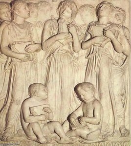 Cantoria (detail) — Luca Della Robbia