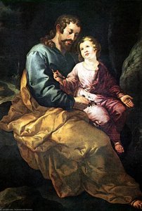 St Joseph And The Christ Child — Francisco De Herrera
