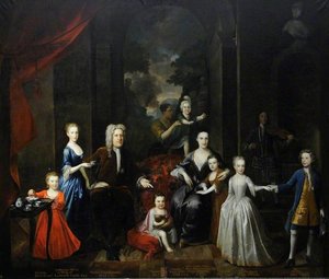 Walter Aston (1661–1744), 4th Lord Aston, His Wife Mary And Their Seven Children — Richard Van Bleeck