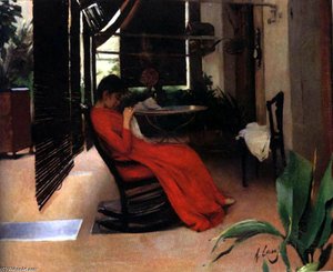 Mujer Cosiendo — Ramon Casas I Carbó
