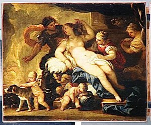 Mars Y Venus En La Forja De Bulcán — Luca Giordano