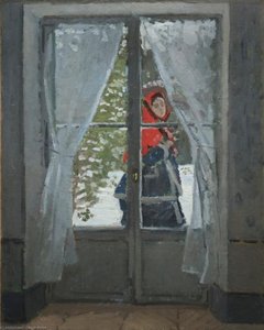 Il Fazzoletto Rosso. Ritratto Di Madame Monet — Claude Monet