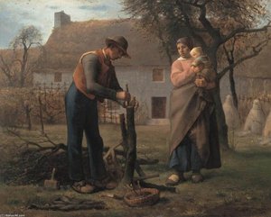 Ein Bauer Pflanzt Einen Schnittstab Auf Einen Baum — Jean-françois Millet