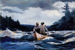 Canoa En Las Cataratas — Winslow Homer
