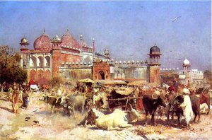 Market Place At Agra — Edwin Lord Weeks