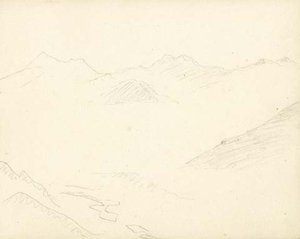 Skitseret Af Chandra Dalen Under Sne Avalancheruinen — Nikolai Roerich