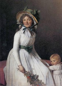 Portrait Of Emilie Sériziat And Her Son — Jacques-louis David