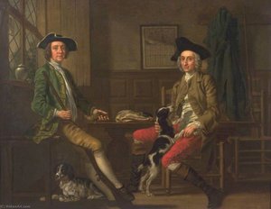 Thomas Nuthall And His Friend Hambleton Custance — Francis Hayman