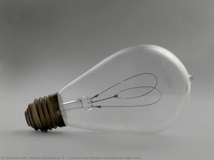 Carbon Wire Filament Incandescent Light Bulb — Philips Vinckboons (ii)