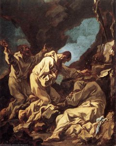 Three Camaldolite Monks At Prayer — Alessandro Magnasco