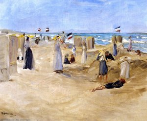On The Beach At Noordwijk — Max Liebermann