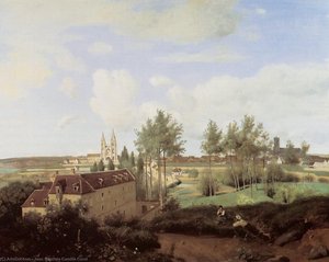 Soissons Visto Desde La Fábrica Del Sr. Henry — Jean-baptiste-camille Corot