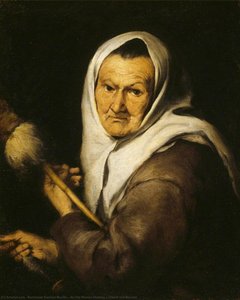 Una Anciana Con Una Rueca Y Un Huso — Bartolomé Esteban Murillo
