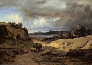 'the Roman Campagna (also Known As La Cervara)' — Jean-baptiste-camille Corot