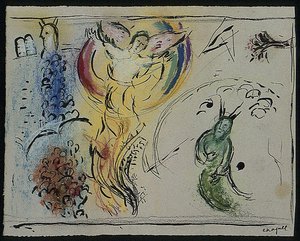 Moses Mit Dem Brennenden Dornbusch — Marc Chagall