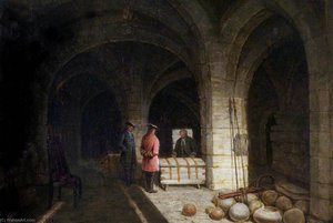 The Crypt, Knaresborough Castle, Yorkshire — William Harold Cubley